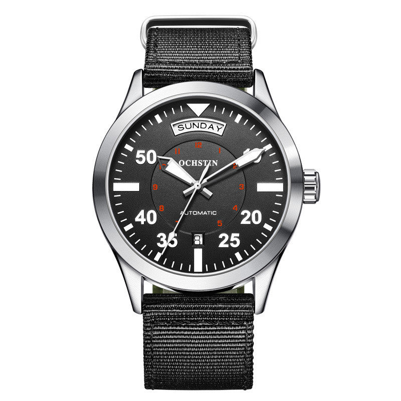 Montre mécanique automatique étanche Nylon Watch