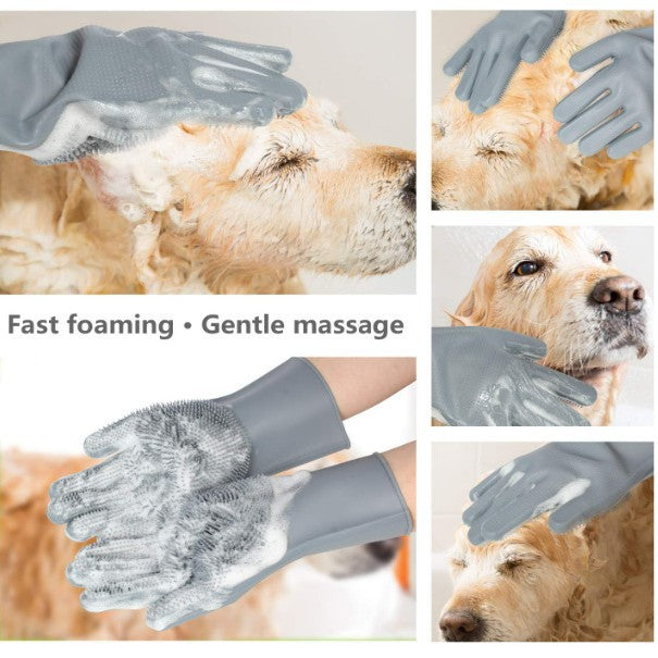 Gant de massage amélioré pour animaux de compagnie