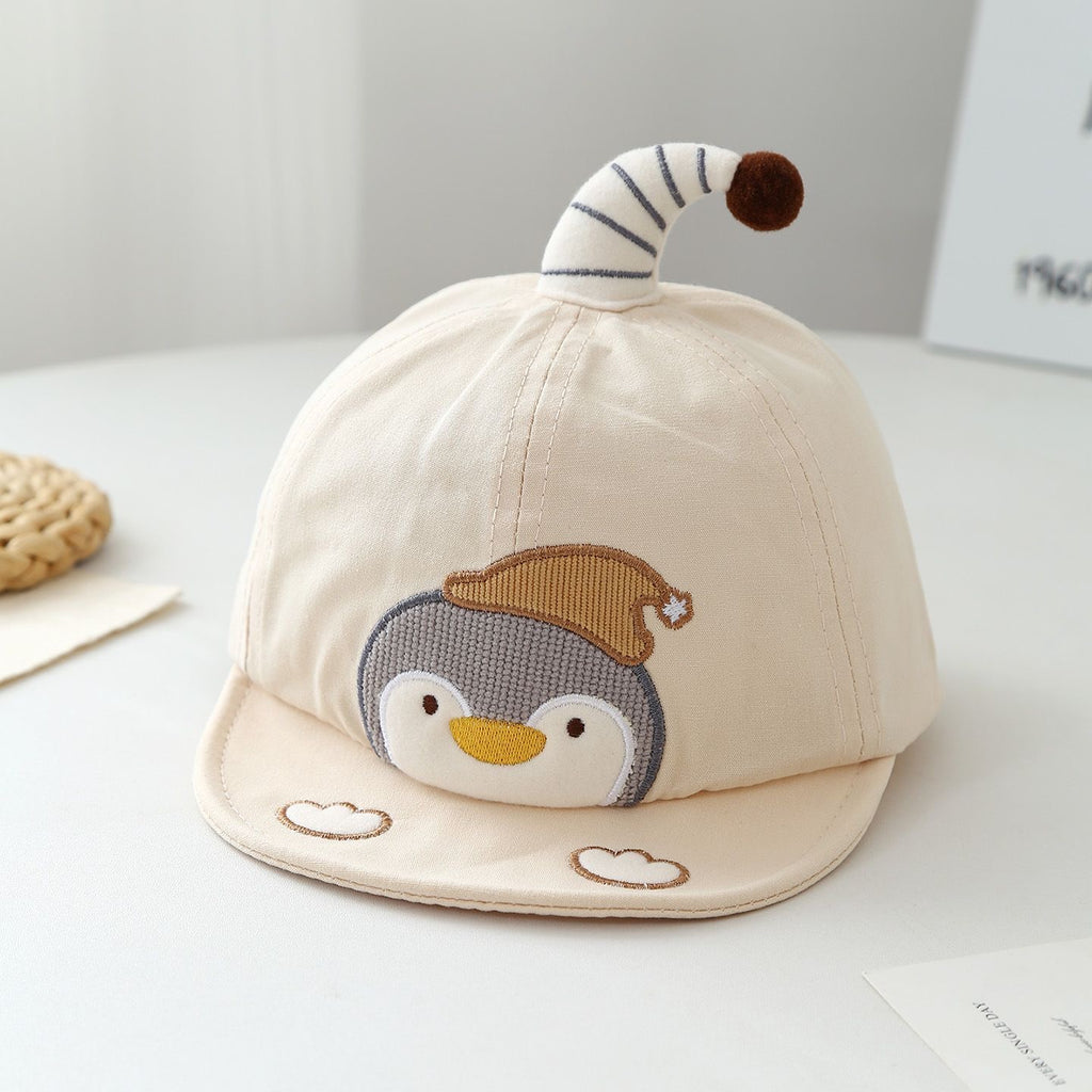 Été Penguin enfant brodé rayé Jujju doux et mignon style occasionnel Baseball Ca