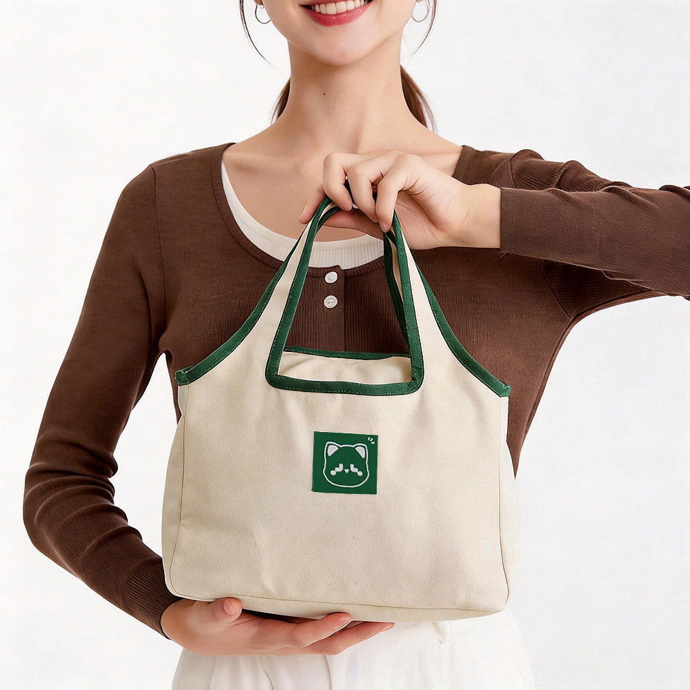 Sac à main en toile épaisse de style japonais