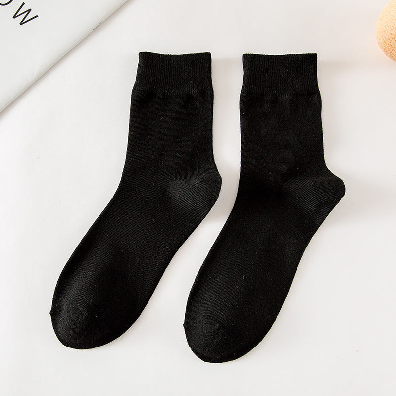 Chaussettes de tube Automne et hiver Couleur solide