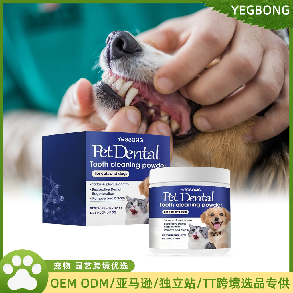 Poudre de nettoyage des dents pour animaux de compagnie