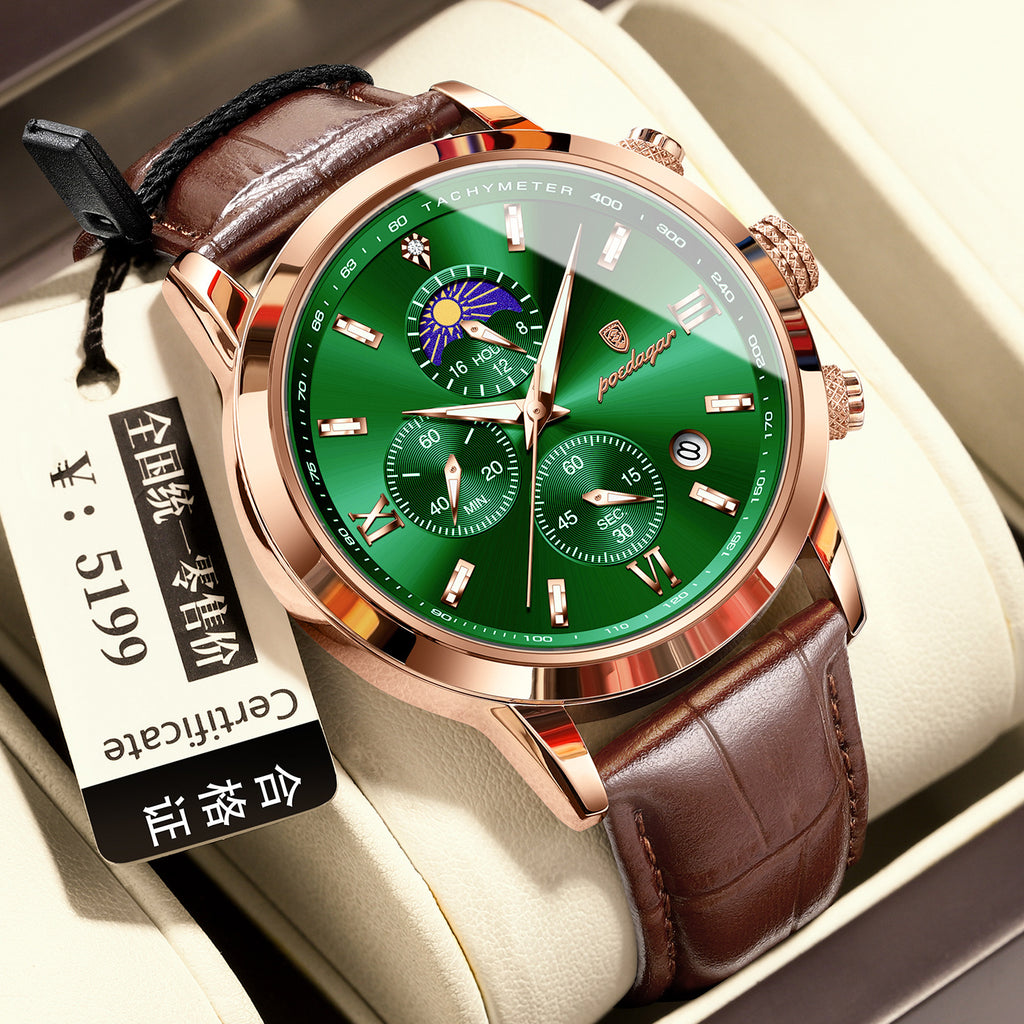 Montre masculine multi-fonctions sport Timing Lune Phase