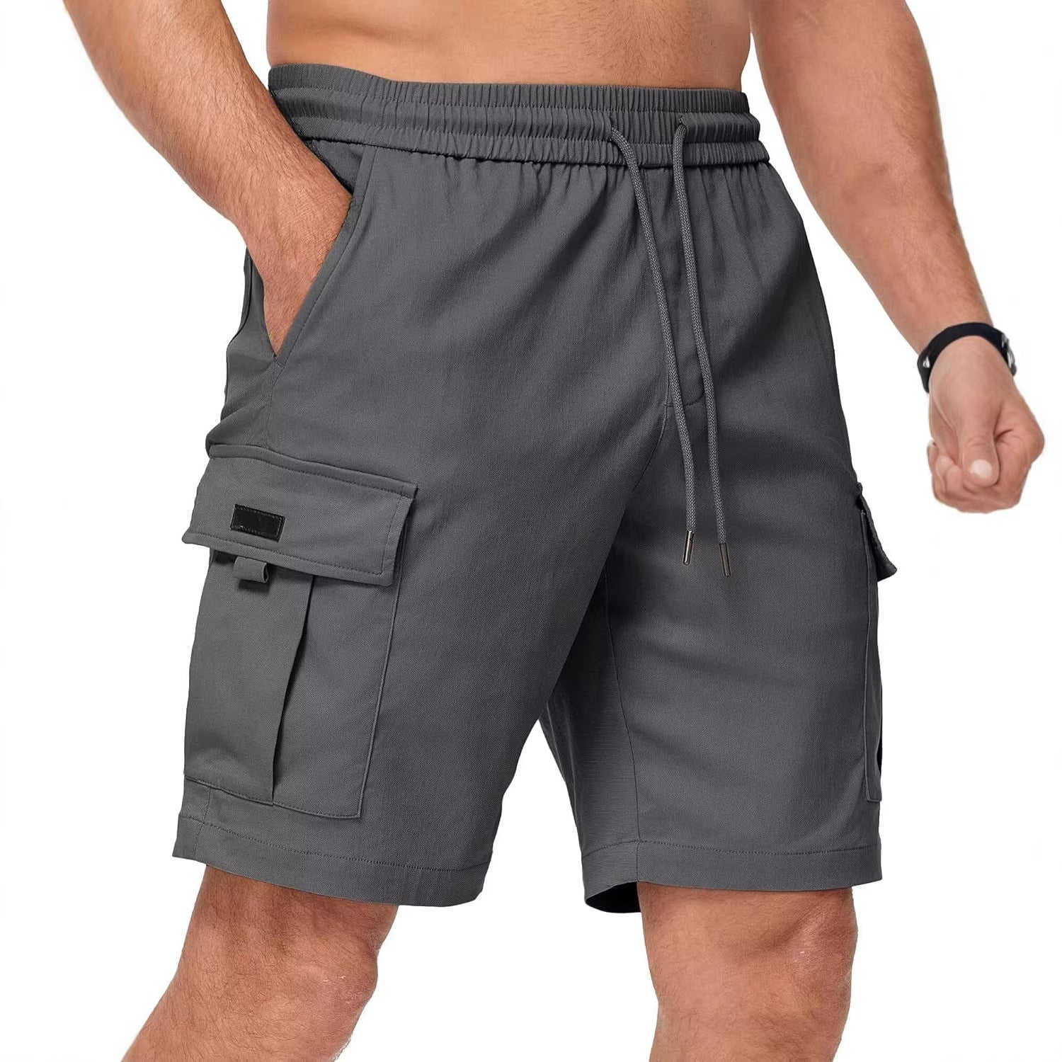 Homme Summer American Style Quick Dry Cargo Pantalons Arrivée Large jambe Casual Athletic Short