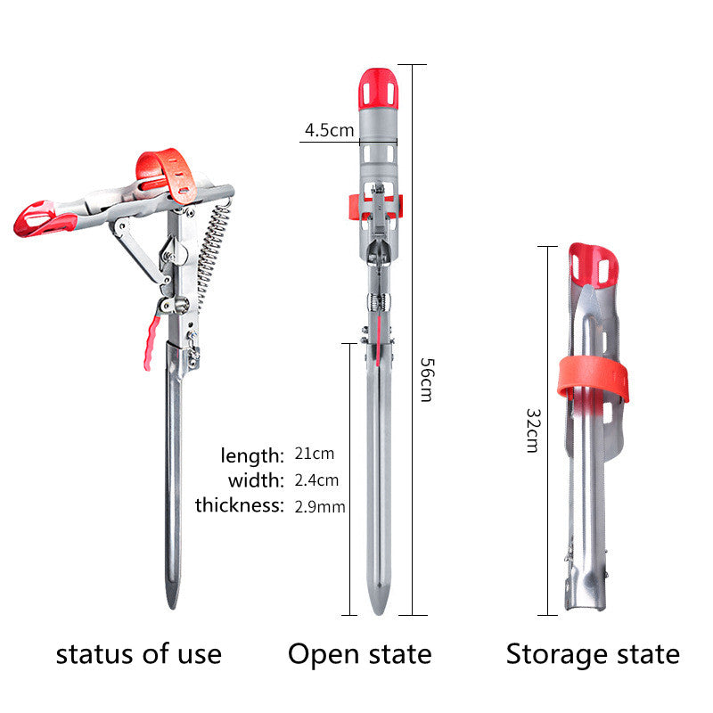 Angle de pêche Pole Tackle Bracket Anti-Rust Steel Bracket de pêche Porte-roquette Fish Tackle