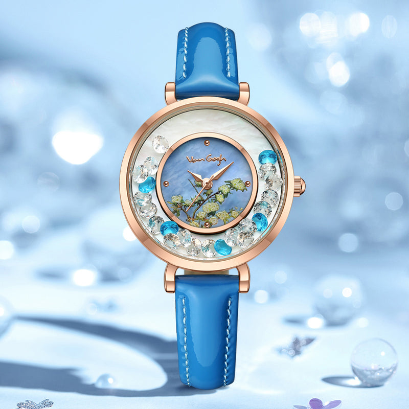 VAN GOGH Geneva Series Petites secondes Bracelet en cuir à la main Montres pour femmes