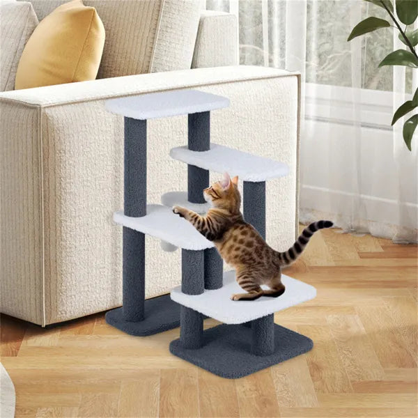 2-in-1 Cat Stairs & Tree with Sisal Scratching Post