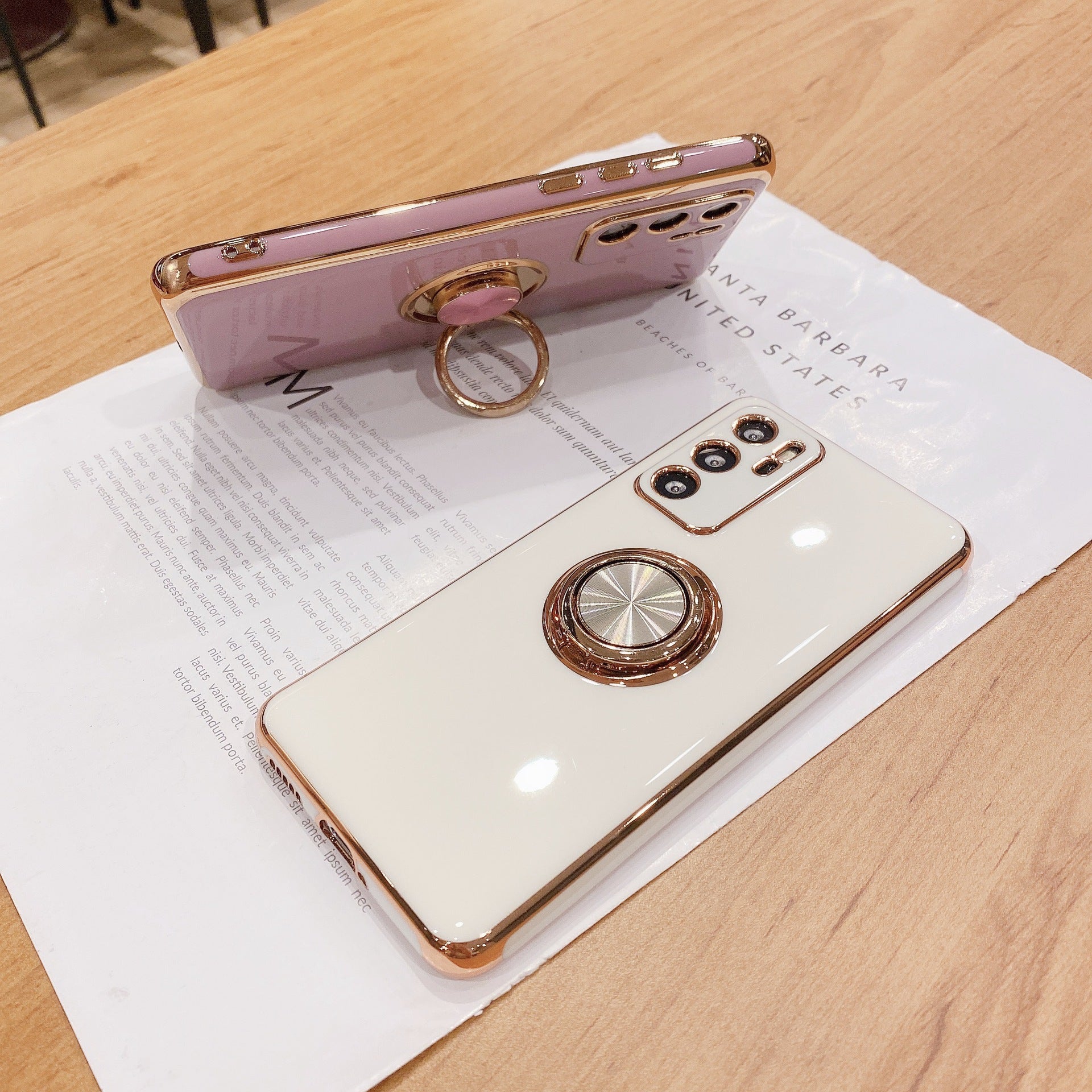 Téléphone portable Shell P40PRO Bague boucle magnétique voiture M40 Electroplating Fine Trou Non