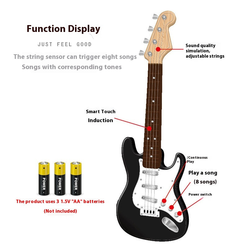 Jouer Jouet de guitare électrique Homme 4 cordes Instrument de musique débutant