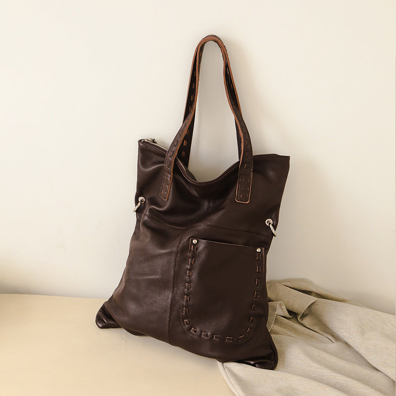 Sac croisé à épaule en cuir pané de légumes