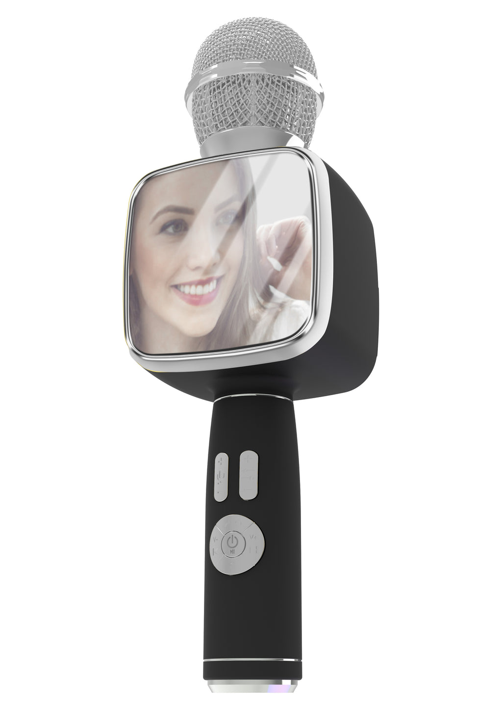 KP-M111 Microphone Bluetooth sans fil Accueil Karaoke Speaker Condenser Mic All-in-One In-Sto