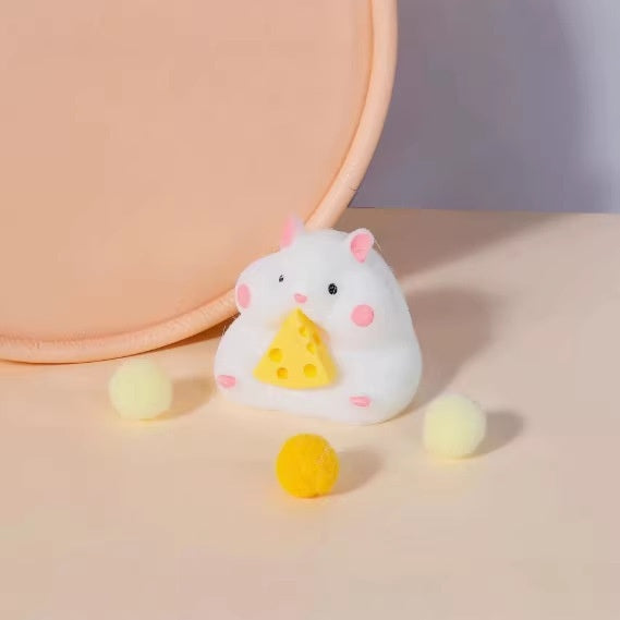 Simulation Giant White Rabbit Sof Chewy et Bouncy Fluffy White Rabbit Squeeze Toy