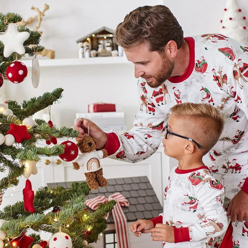 Ensembles de famille de loungewear de Noël européen et américain