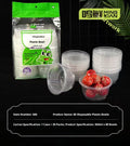 Jetable bol en plastique transparent-PP-360ml-80 pcs-1 pack
