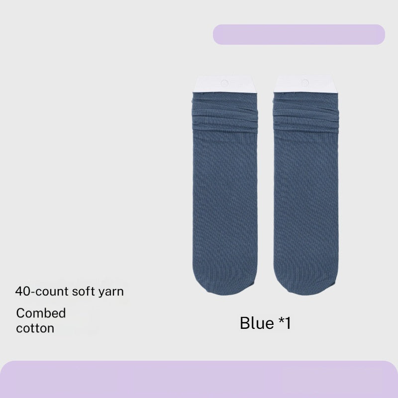 Coton peigné Sweat-absorbant Déodorant Chaussettes haute couleur du genou