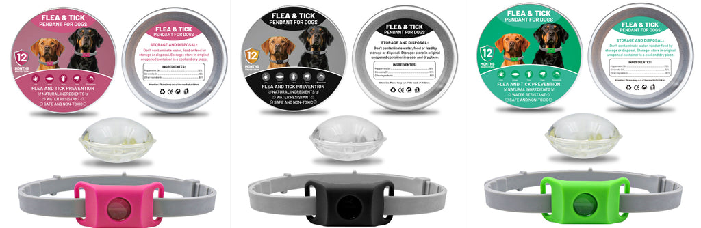 Suit de la capsule de collier de bouton d'insectifuge pour animaux de compagnie