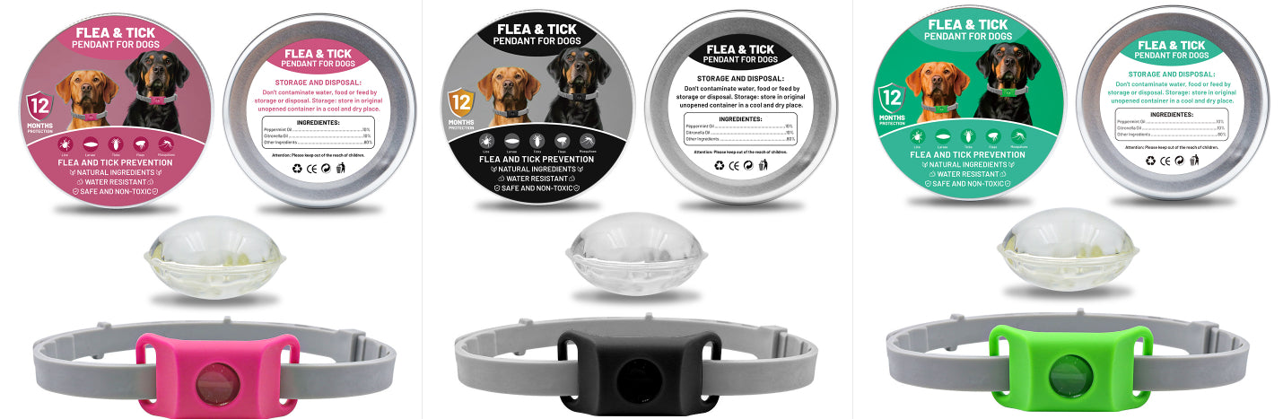 Suit de la capsule de collier de bouton d'insectifuge pour animaux de compagnie