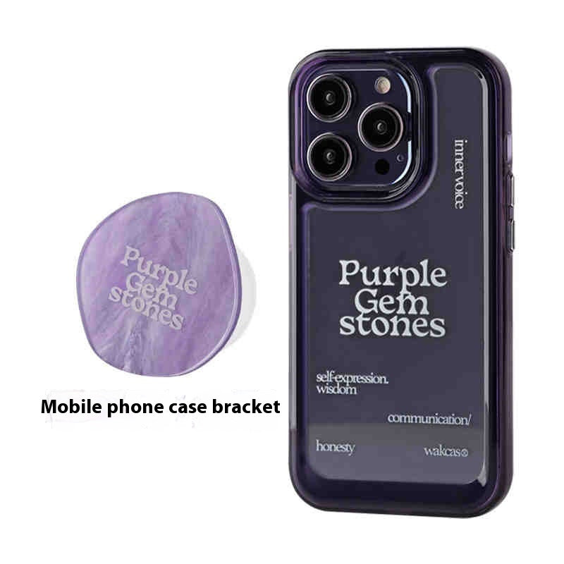 Personnalité avec boîtier de téléphone violet transparent résistant à la chute