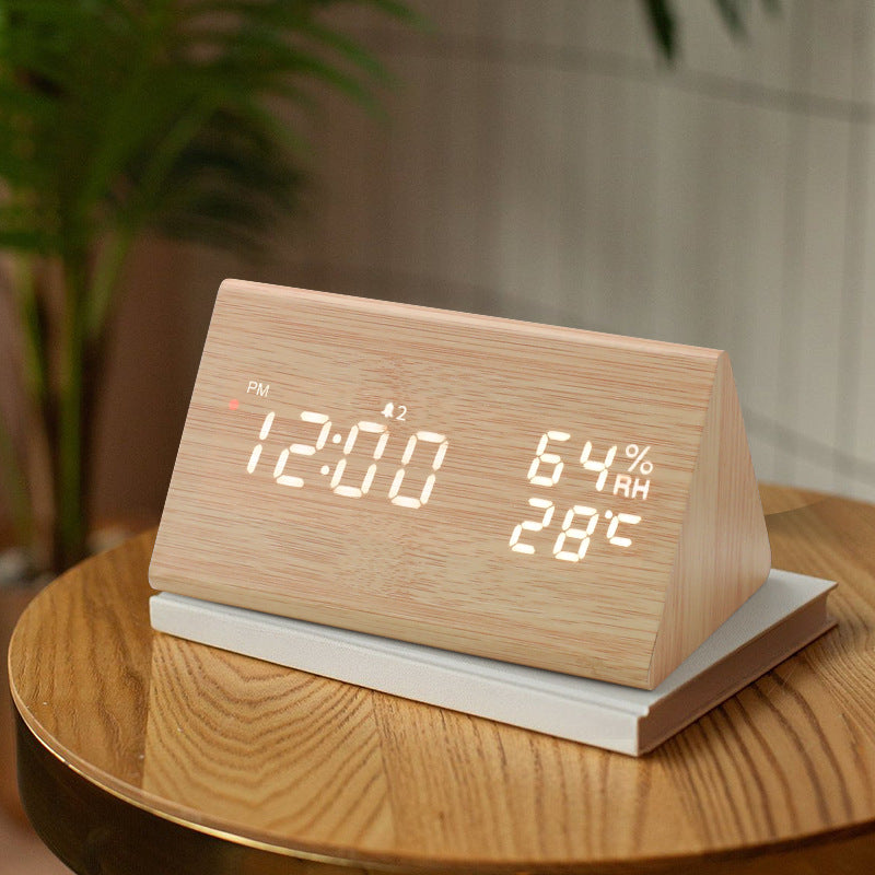 Intelligent Radio Control Clock LED bois électronique température numérique et humidité