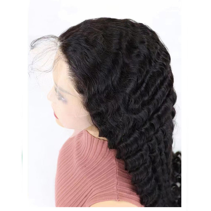 Deep Wave Dentelle Perruque avant Cheveux humains