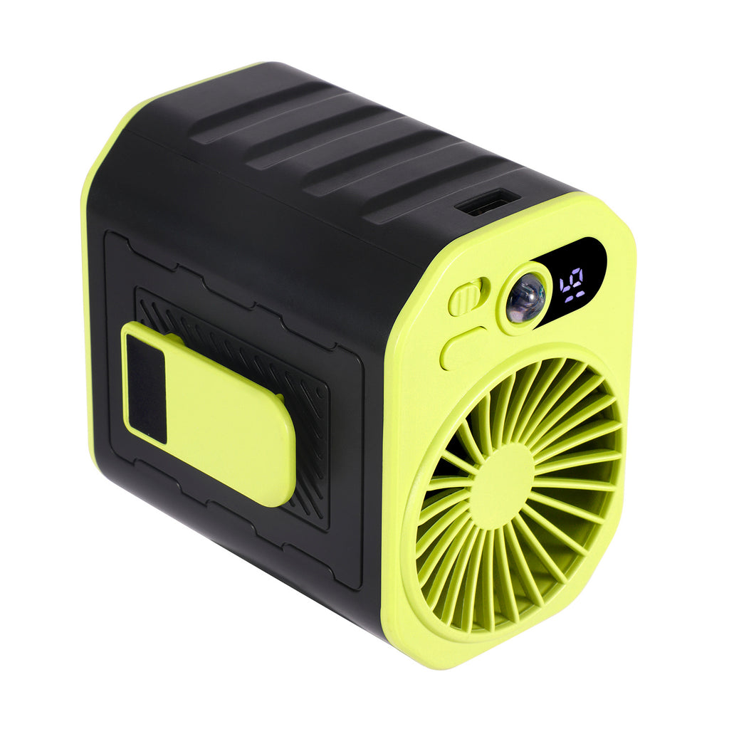 Ventilateur de suspension de taille noir-orange et noir-vert 5 lames 3 engrenages 4000-6000mAh moteur sans brosse