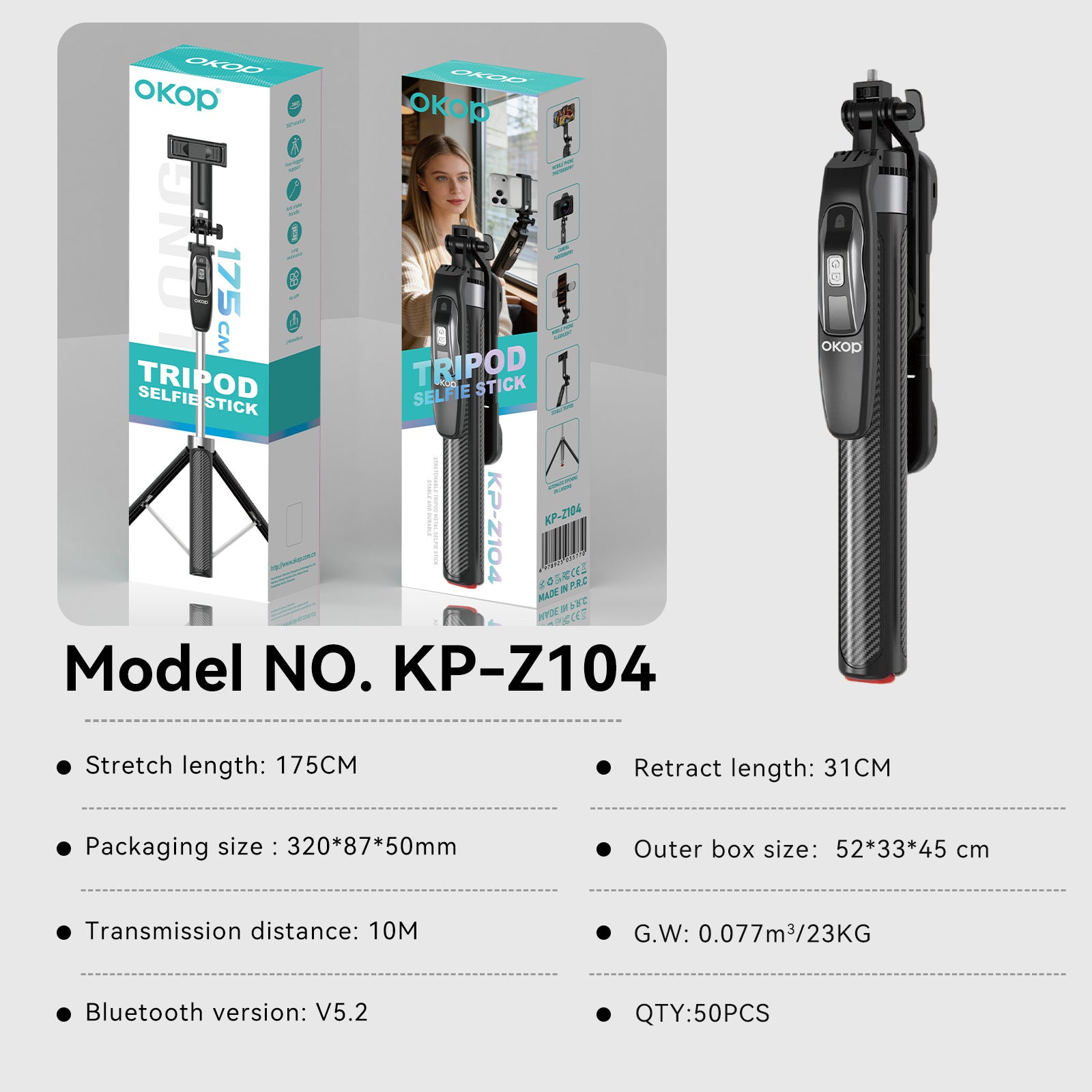 Source d'usine de stabilisateur Gimbal pour téléphone intelligent portatif universel KP-Z