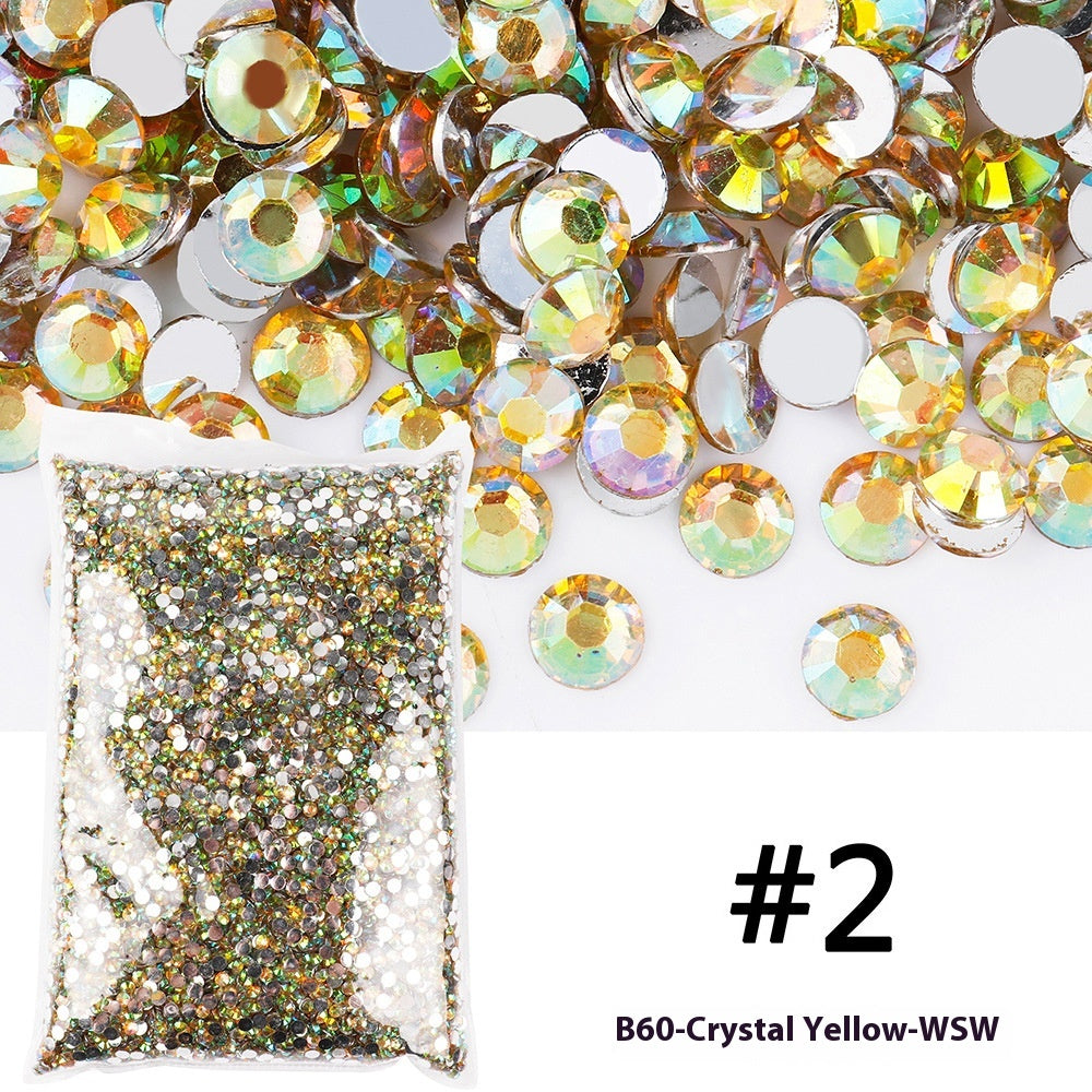 Resin Flat Magic Color Nail Strass-sticking Ornement fait à la main