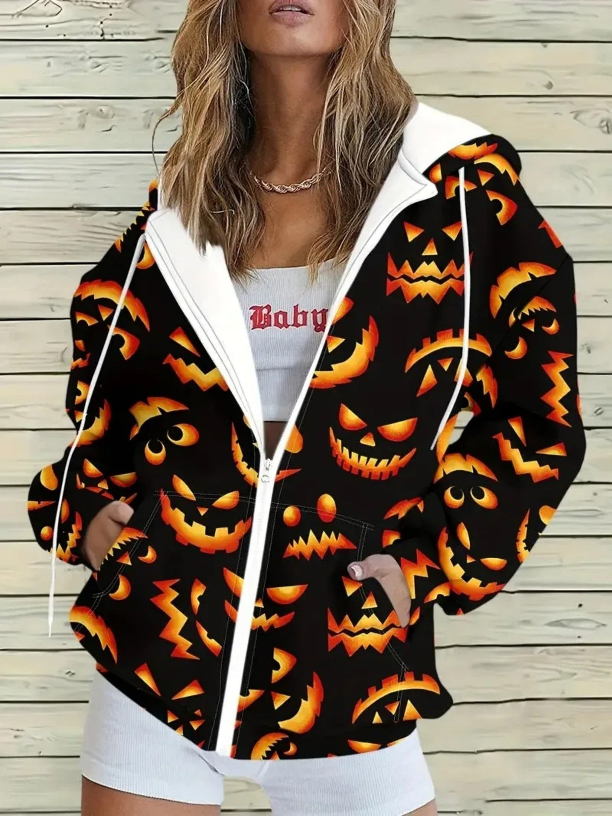 Cardigan à capuche Halloween de style européen américain pour femmes