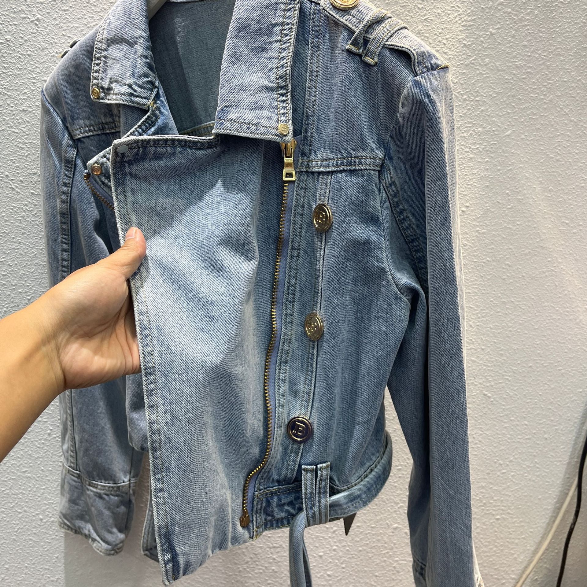 Popular Street Cool Button Denim Coat Style coréen Loose Et Idle Fan Car Top
