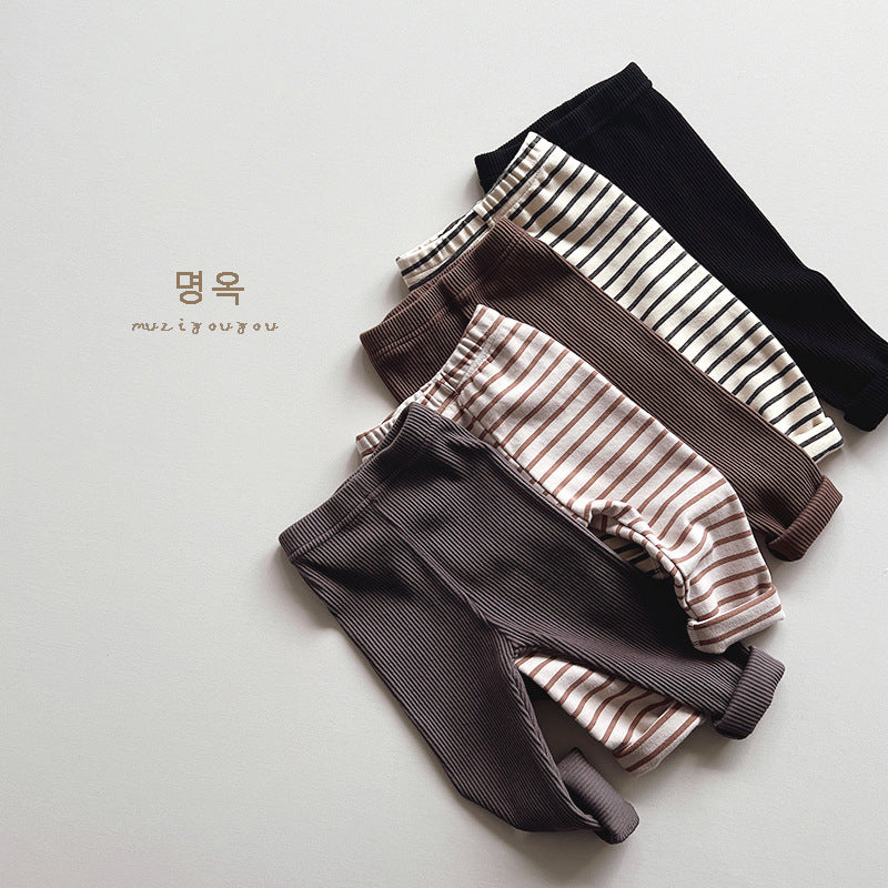 Leggings pour enfants Pantalons skinny rayés bébé