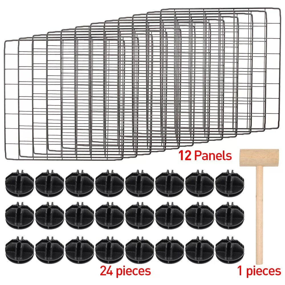 12 Panneaux Pet Dog Playpen Puppy Rabbits Jouer Pen fil métallique Run Cage Crate Fence