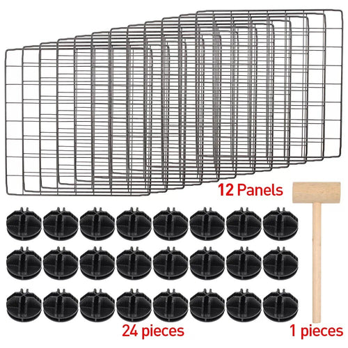 12 Panneaux Pet Dog Playpen Puppy Rabbits Jouer Pen fil métallique Run Cage Crate Fence