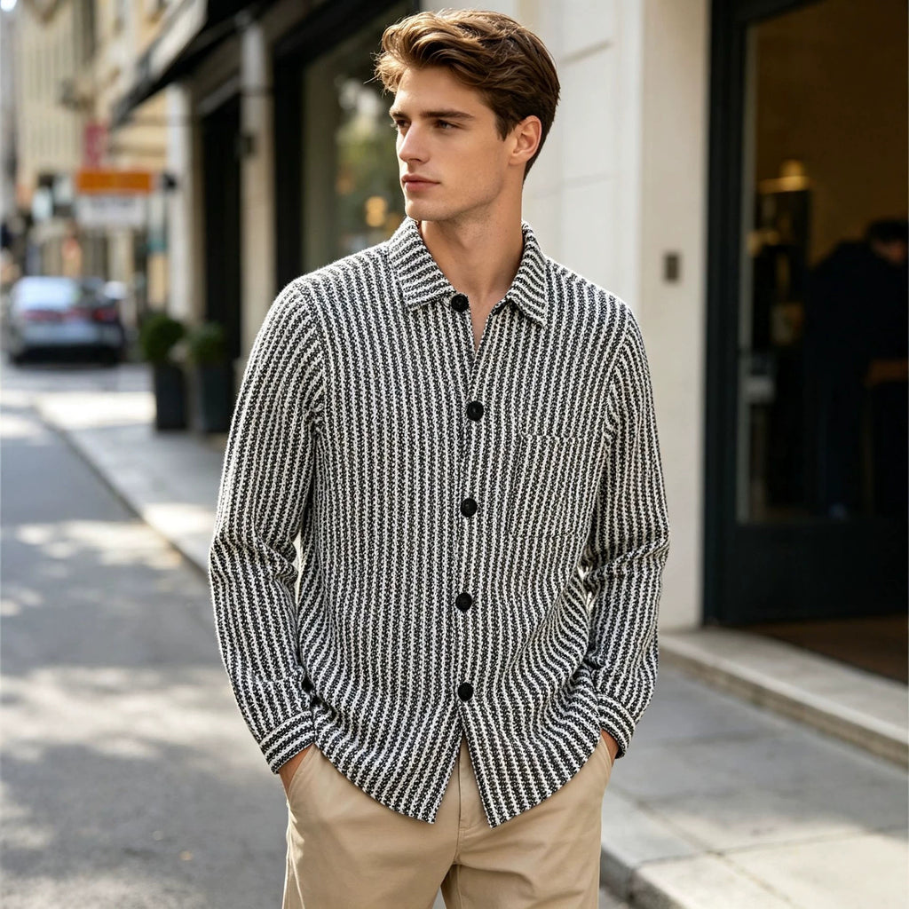 Veste rayée Homme Retro Chanel-Style