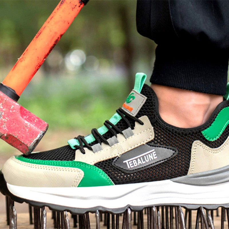 Léger, confortable et respirant Grande Mesh en plastique orteil en acier anti-smash Chaussures