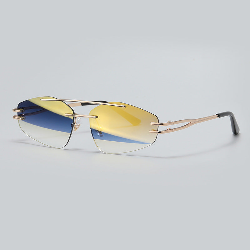 YSM8003 Lunettes de soleil mode polygonales sans cadre