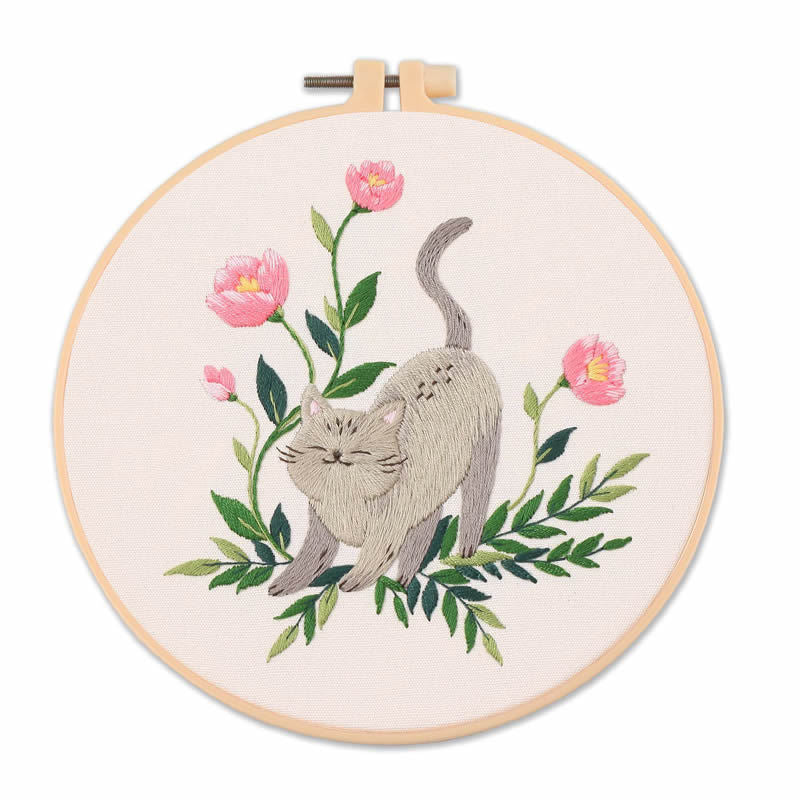 Broderie de chat Pattern Diy Matériau Package Kit