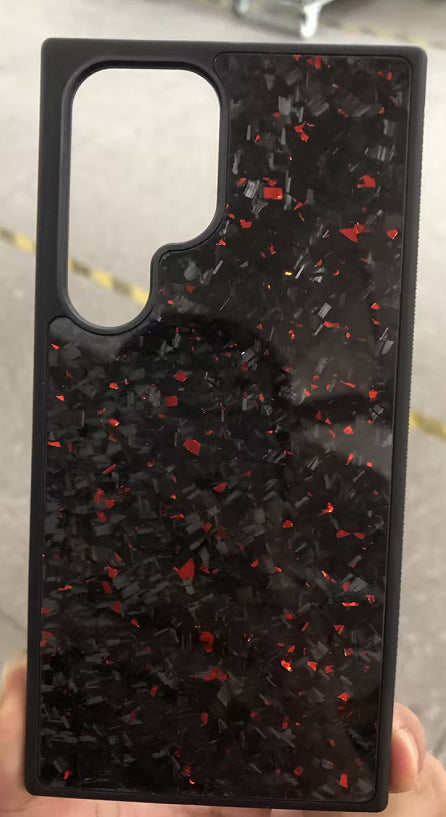 Boîtier téléphonique en fibre de carbone en silicone