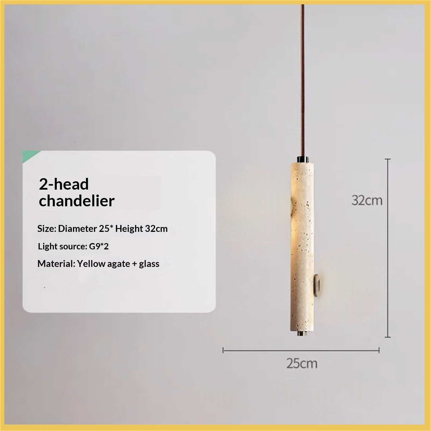 Retro Jaune Cave Stone Chandelier