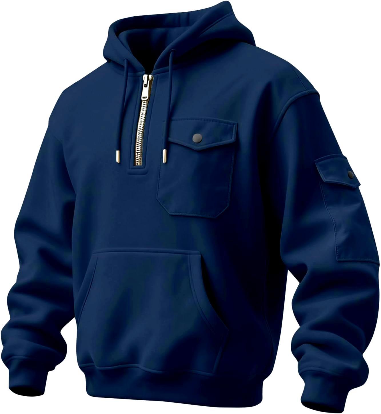 Haut de veste à manches longues à capuche pour hommes