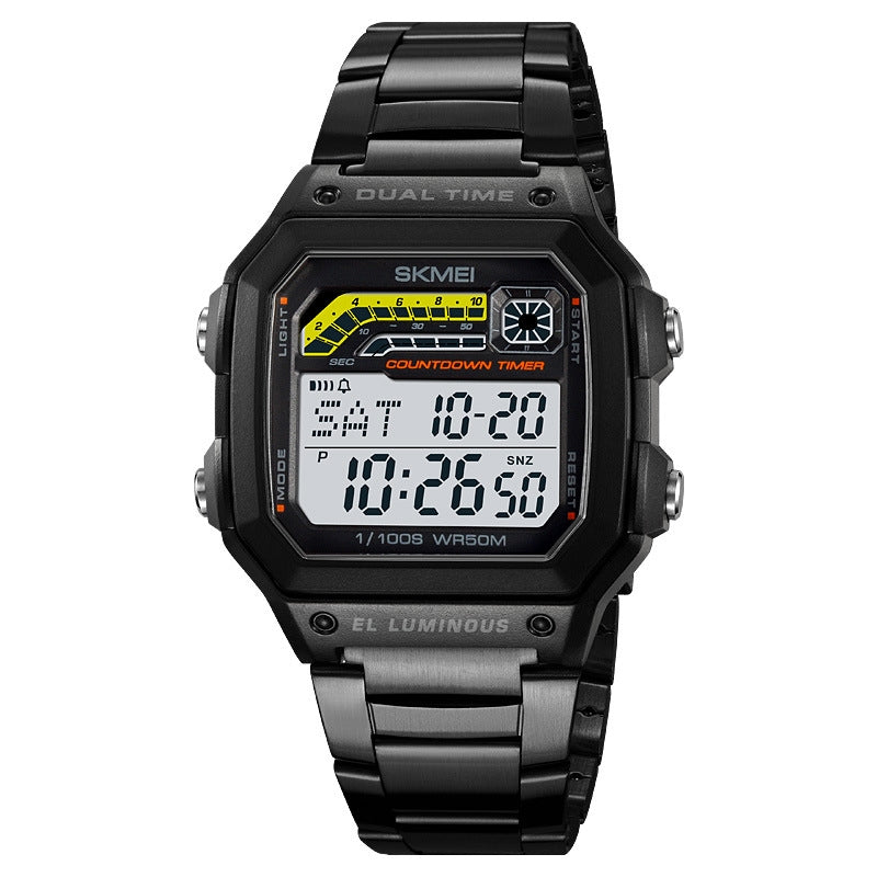 Montre électronique homme Luminous Imperméable Multifonctionnel