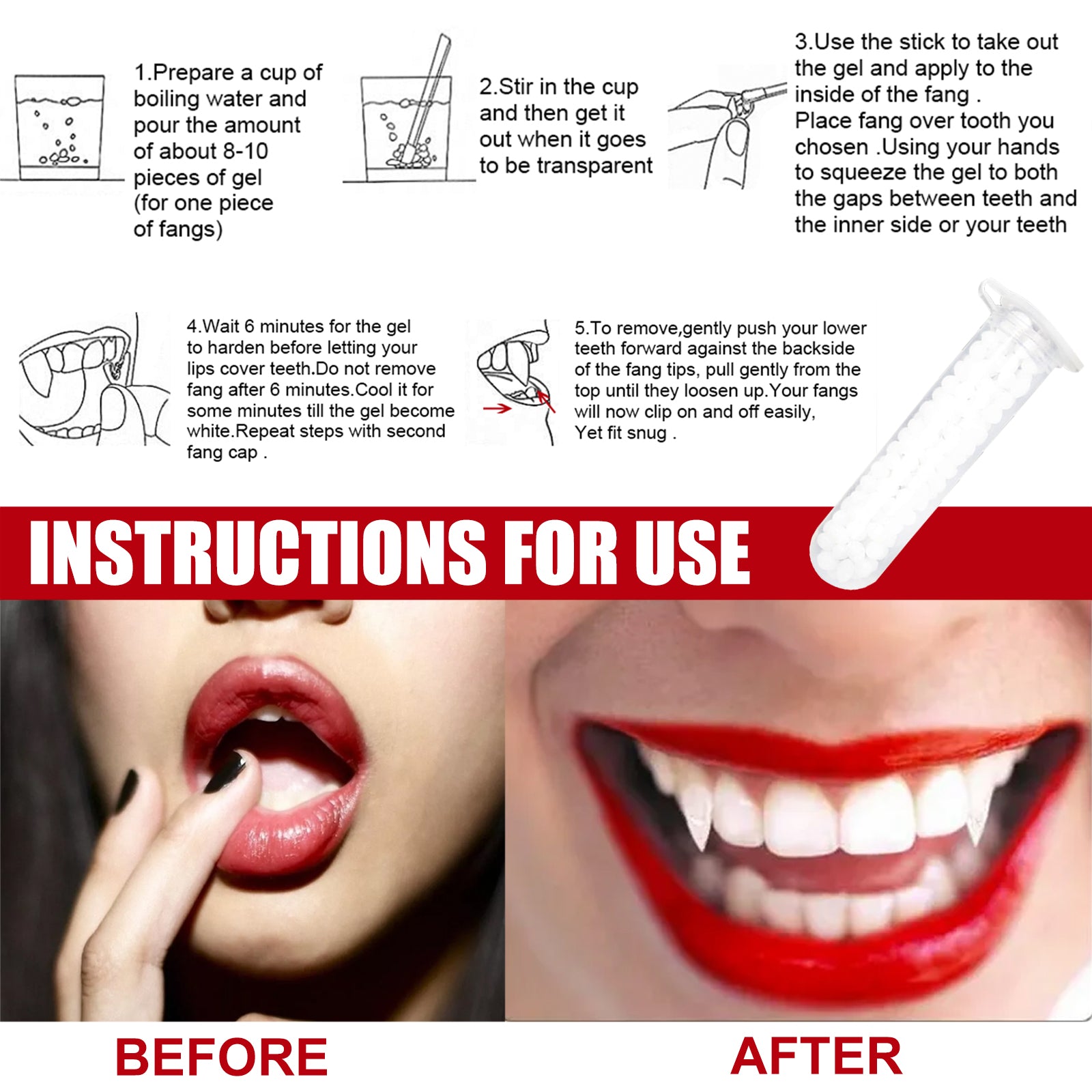Dents de vampire rétractables