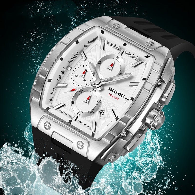 Shishi Mei Multi-fonction Chronographe Montres à trois mains Quartz hommes en forme de barre
