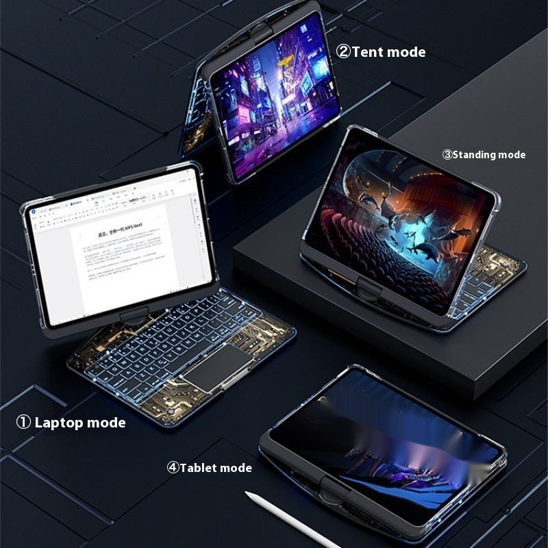 Clavier rotatif transparent pour tablette de protection Air5 PC