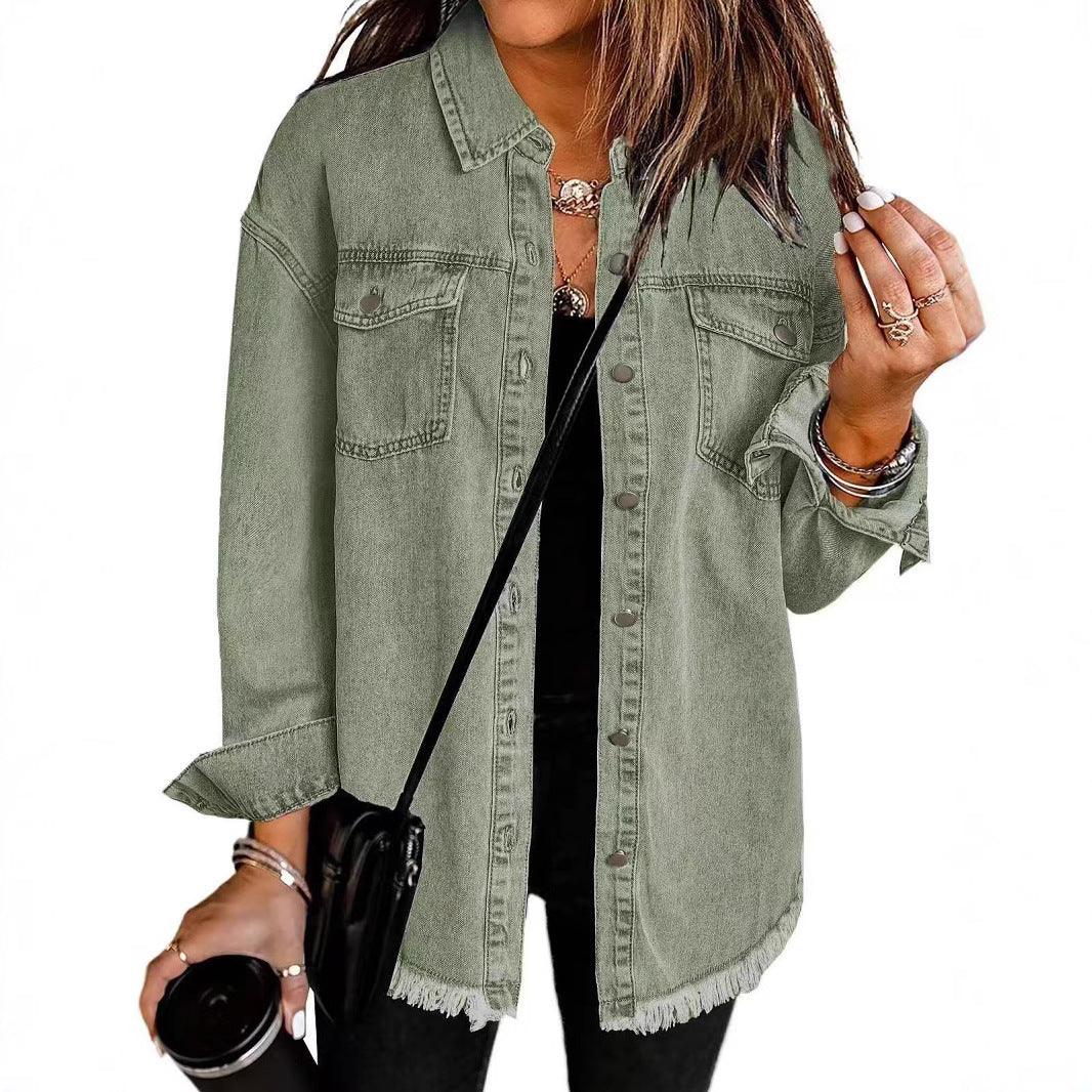 Veste Denim Lavée pour Femme