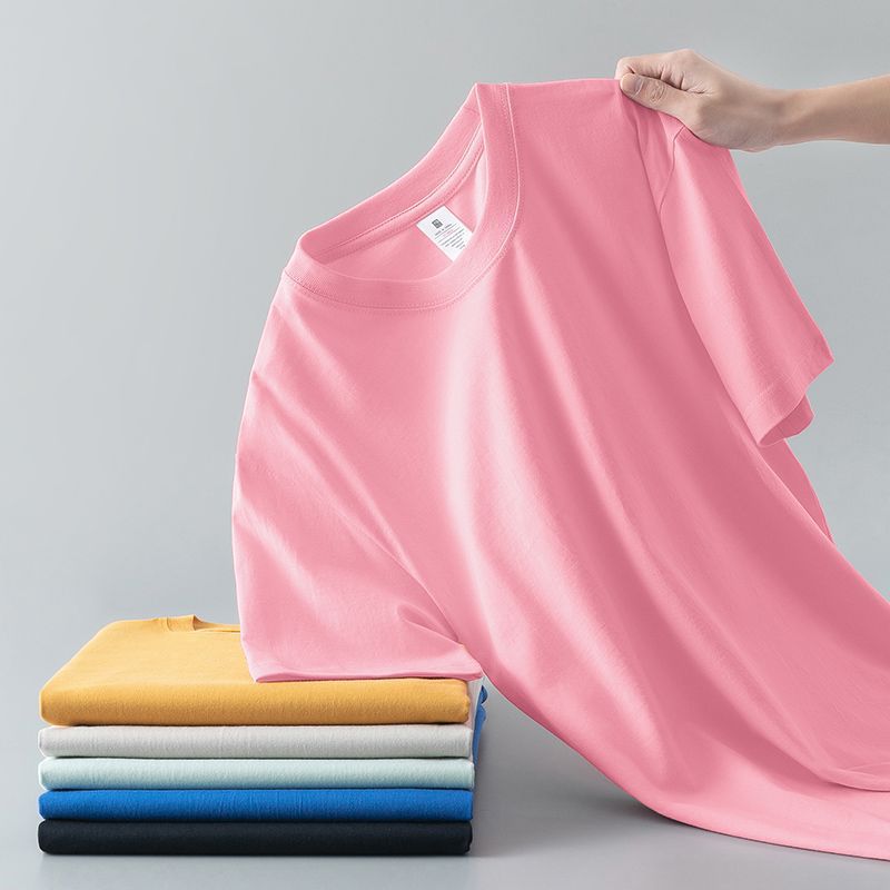 T-shirt en coton pur à demi manches pour hommes