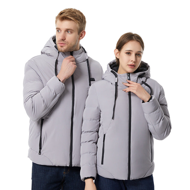 Hiver manteau épais couple extérieur chauffage intelligent