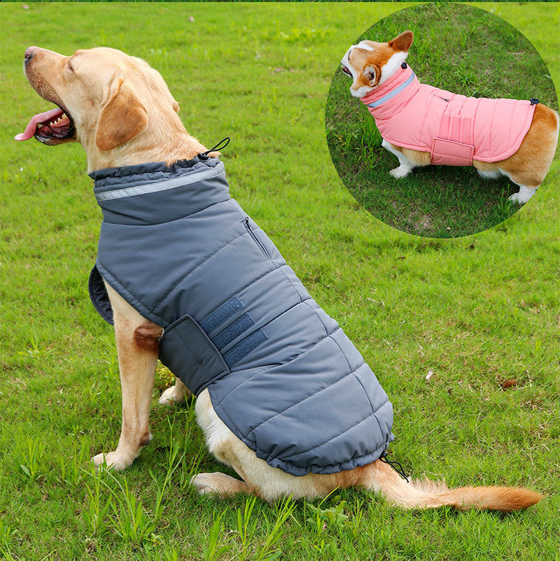 Manteau de chien Cold-Proof Warm Rain-Proof Vêtements de grand chien Corgi Vêtements Trench de chien