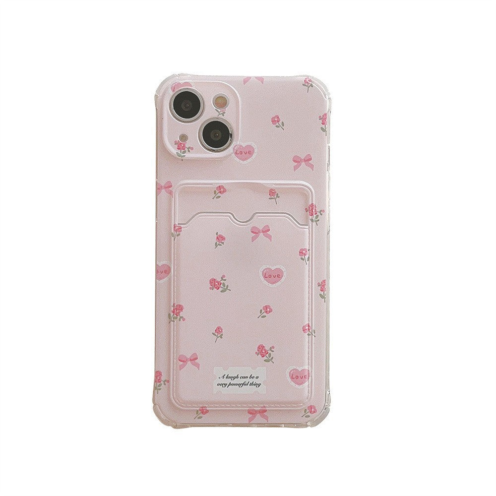 Petite boîte de téléphone à fleurs cassée peut être inséré carte