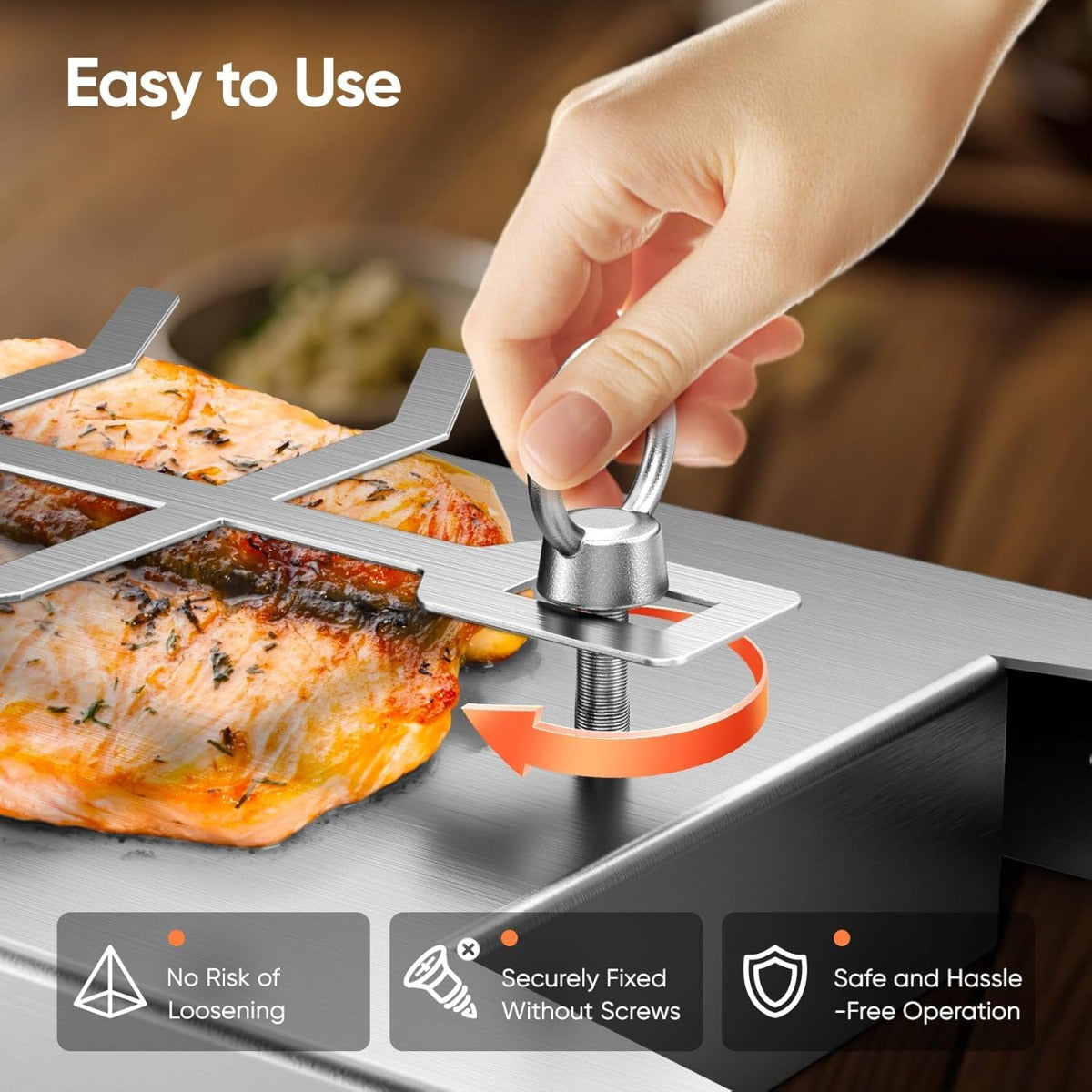 Panneau en acier inoxydable - Accessoires de soirée décoratifs pour les buffets et la prese alimentaire