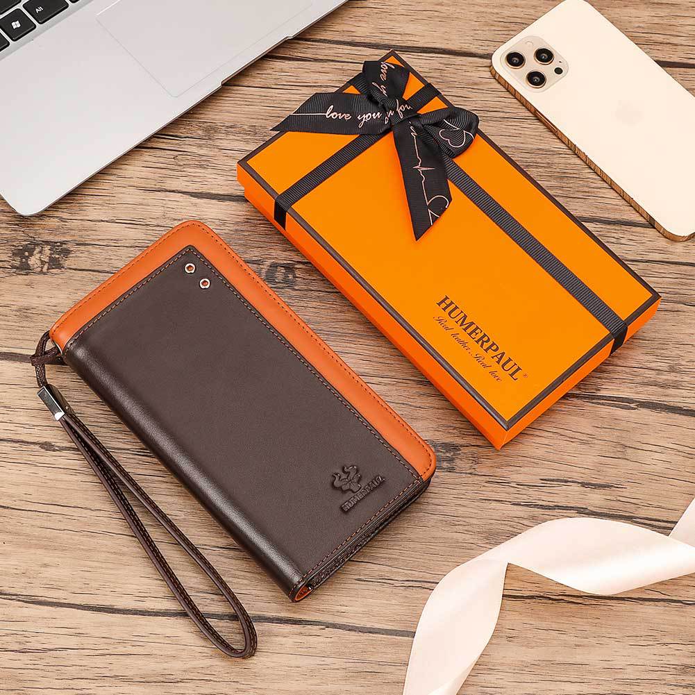 Full-grain leather retro wallet